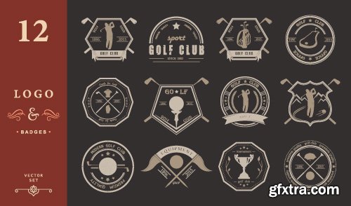 Logos Icons and Badges set vector