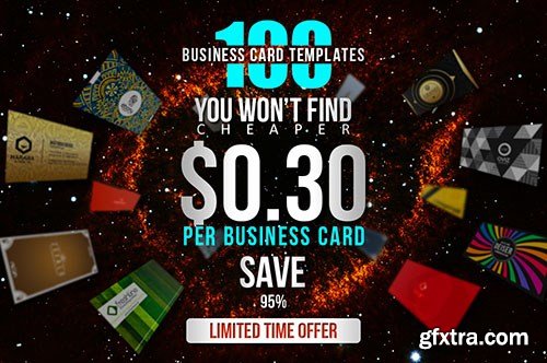 CreativeMarket 100 Massive Business Card Bundle 358558