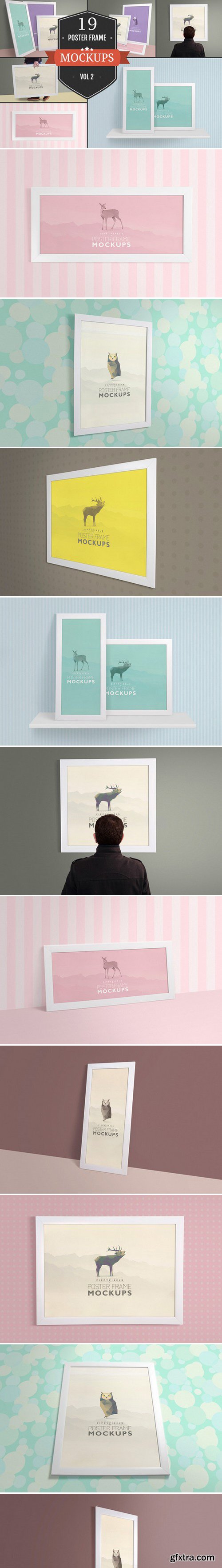 CM - Elegant Poster Frame Mockups Vol. 2 385045