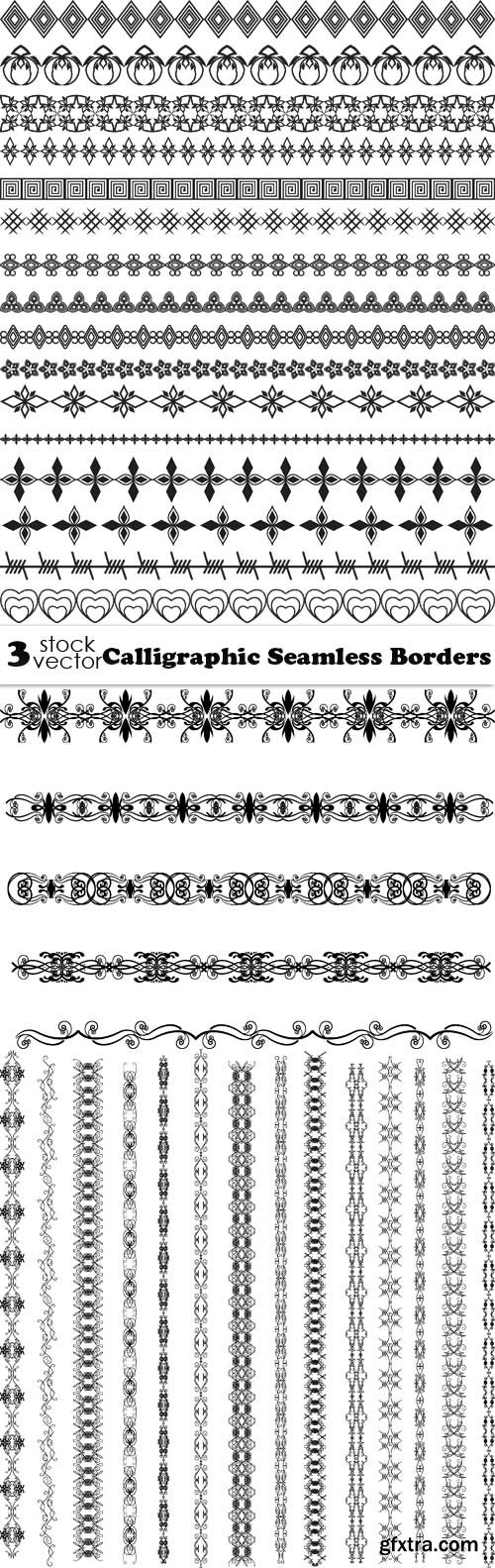 Vectors - Calligraphic Seamless Borders