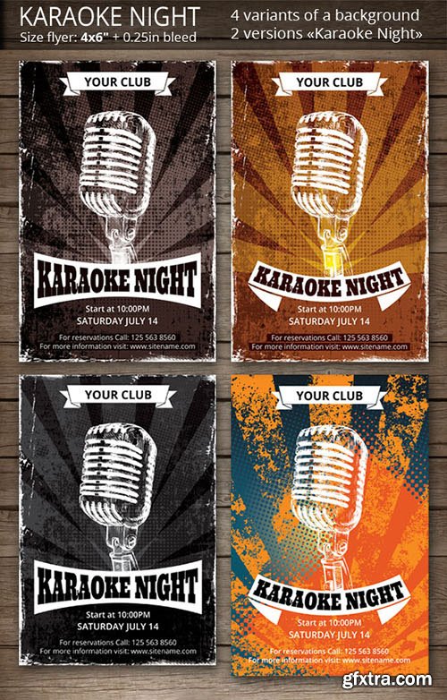 CreativeMarket Karaoke Night Party Flyer 388757