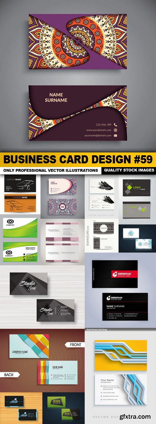 Business Card Design #59 - 15 Vector