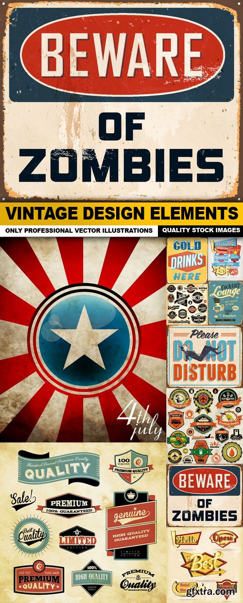 Vintage Design Elements - 10 Vector