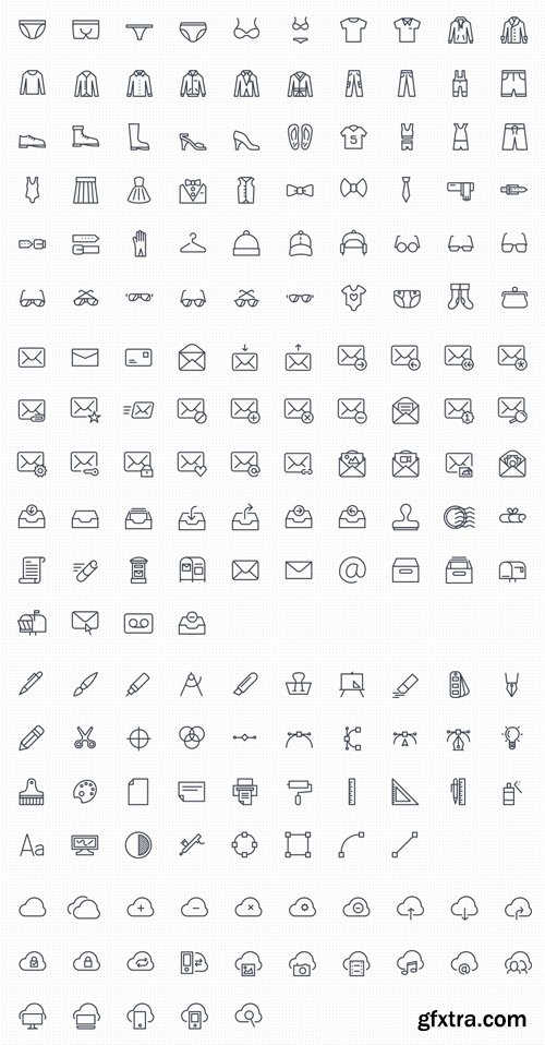 Icon Tail iOS & Android Vector Icon Bundle