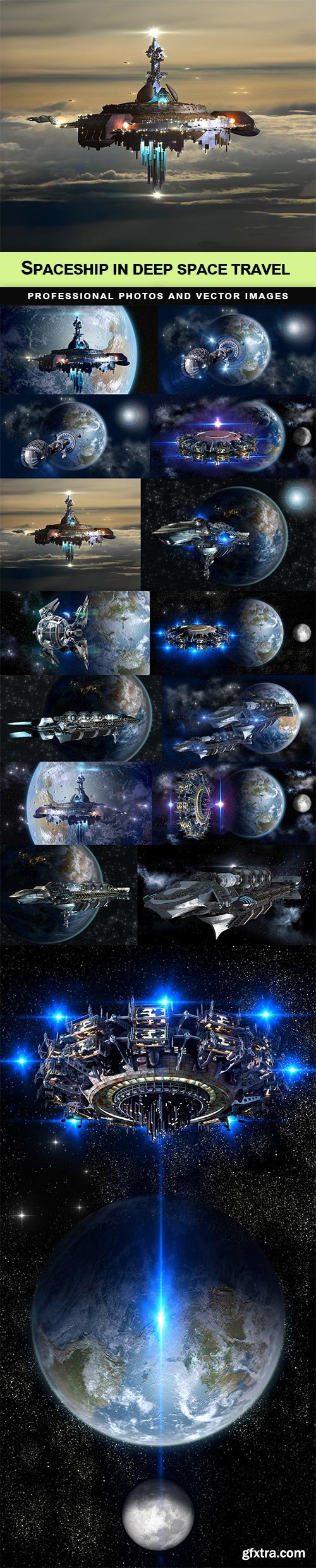 Spaceship in deep space travel - 15 UHQ JPEG