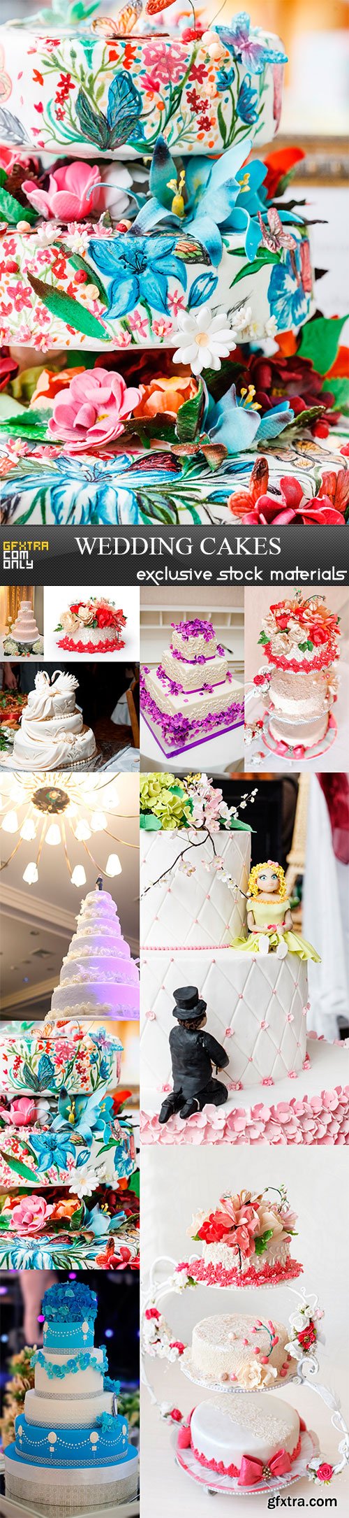 Wedding cakes, 10 x UHQ JPEG