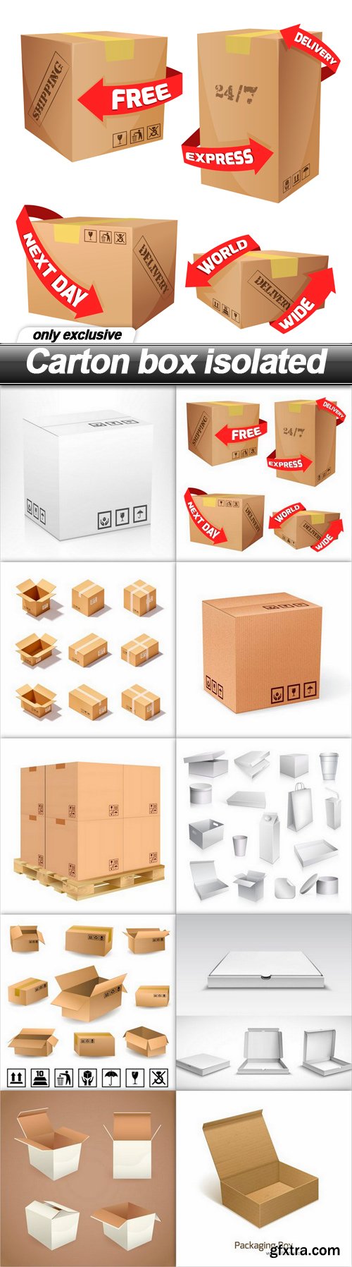 Carton box isolated - 10 EPS