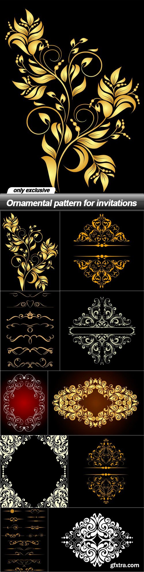 Ornamental pattern for invitations - 10 EPS