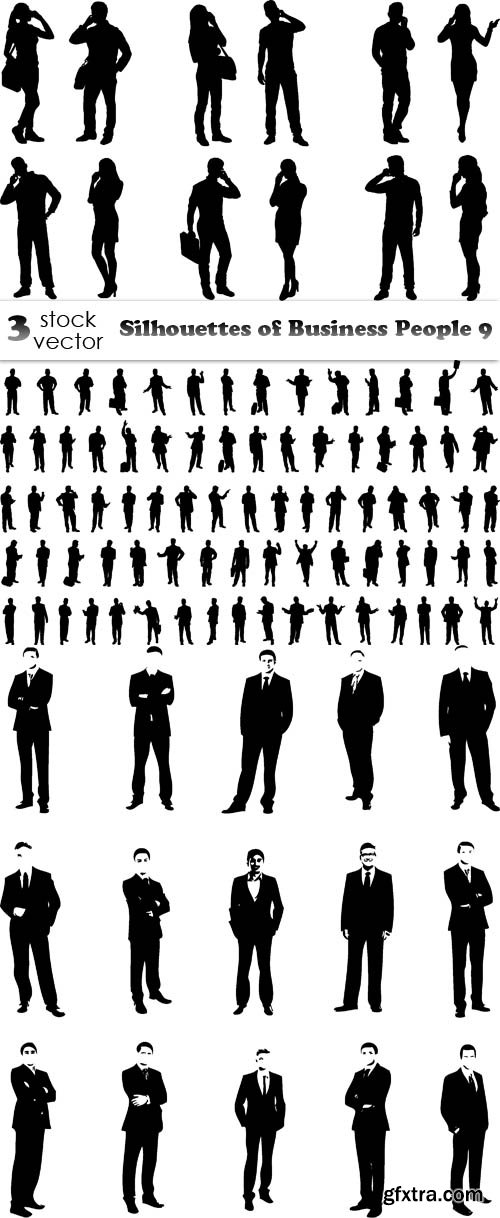 Vectors - Silhouettes of Business People 9