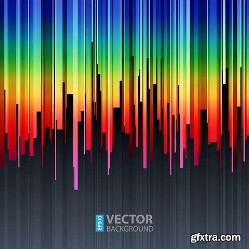 Collection of vector image background banner poster flyer #3-25 EPS