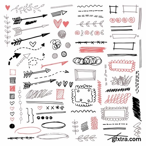 Collection of vector icons flat picture on various subjects #2- 25 EPS