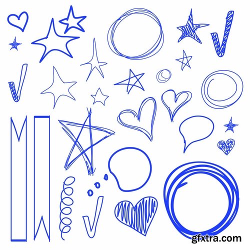 Collection of vector icons flat picture on various subjects #2- 25 EPS