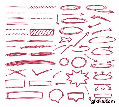 Collection of vector icons flat picture on various subjects #2- 25 EPS