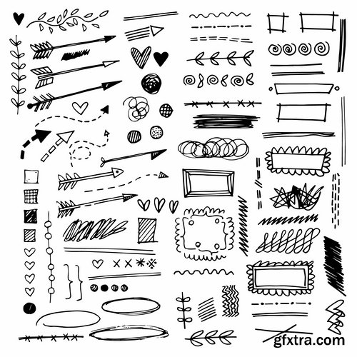 Collection of vector icons flat picture on various subjects #2- 25 EPS