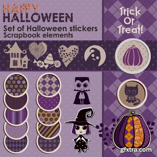 Collection of vector image Halloween flyer banner poster zombies 25 EPS