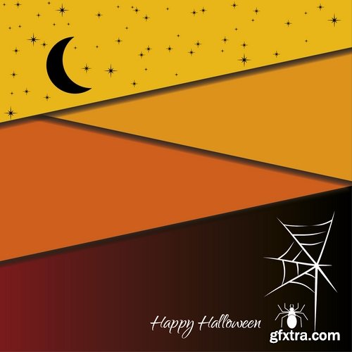 Collection of vector image Halloween flyer banner poster zombies 25 EPS