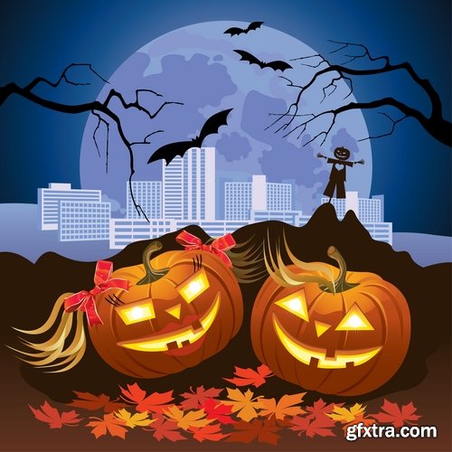 Collection of vector image Halloween flyer banner poster zombies 25 EPS