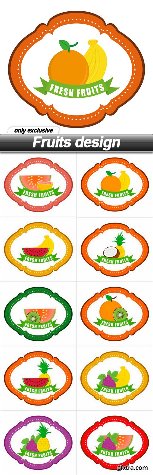 Fruits design - 10 EPS