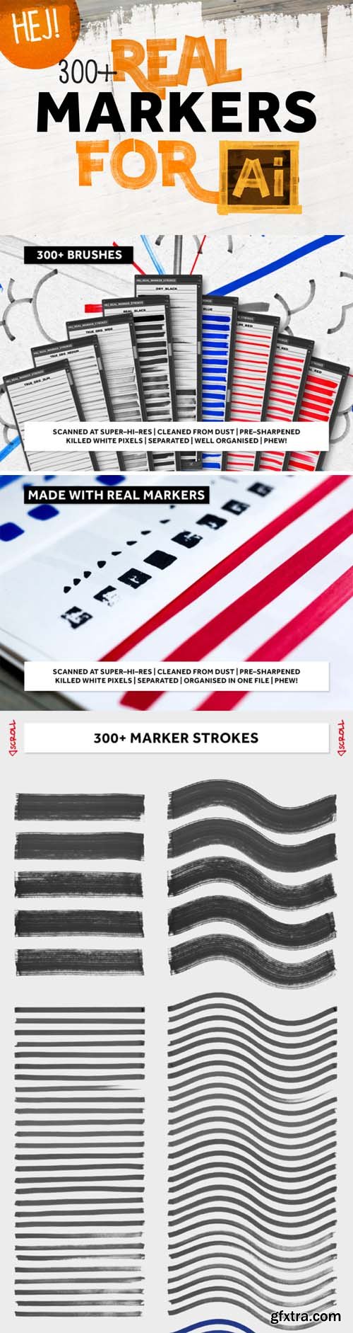 300+ Real Markers for Illustrator