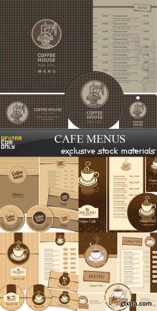 Cafe Menus - 5xEPS