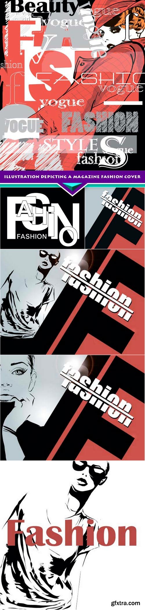 Illustration depicting a magazine fashion cover 6x EPS