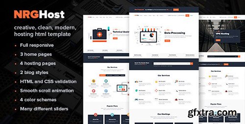 ThemeForest - NRGhost v1.0.6 - Flat Responsive Hosting Template - 10815670