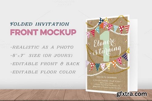 CM - Folded Invitation Front Mockup 389289