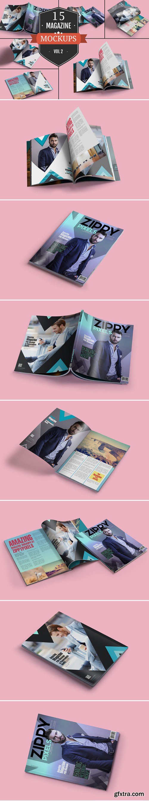 CM - Awesome Magazine PSD Mockups Vol. 2 386329