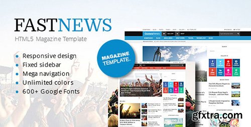 ThemeForest - FastNews v1.0 - Responsive Magazine Template - 12777214