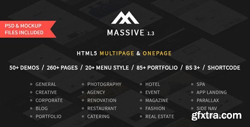 ThemeForest - Massive v1.0 - Responsive Multi-Purpose HTML5 Template - 12503639