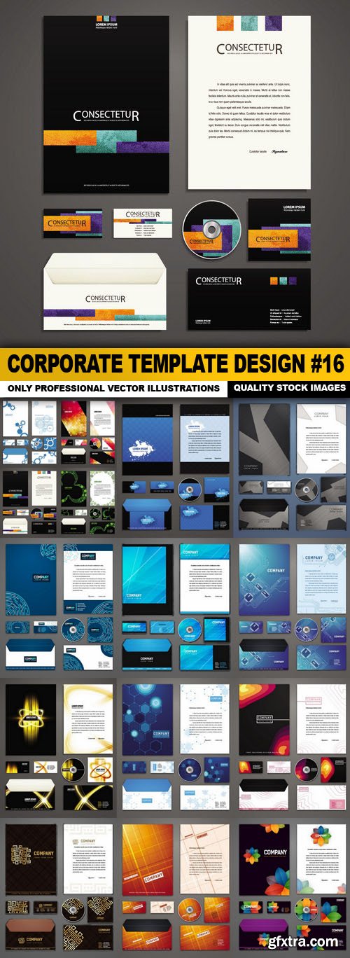 Corporate Template Design #16 - 15 Vector