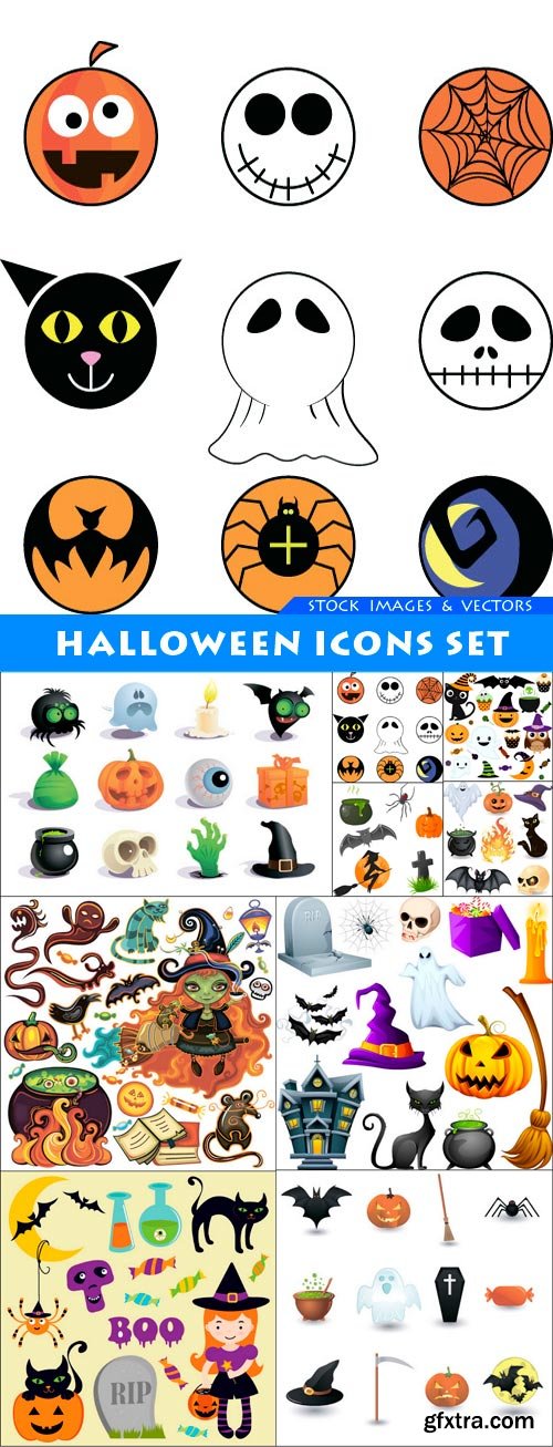 Halloween icons set 9X EPS