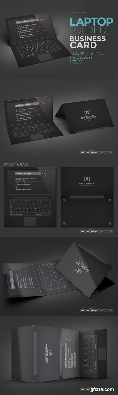 CM - Laptop Business Card Black Edition 392376
