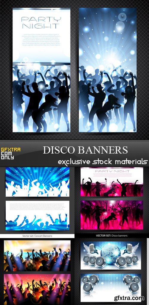 Disco Banners - 5xEPS