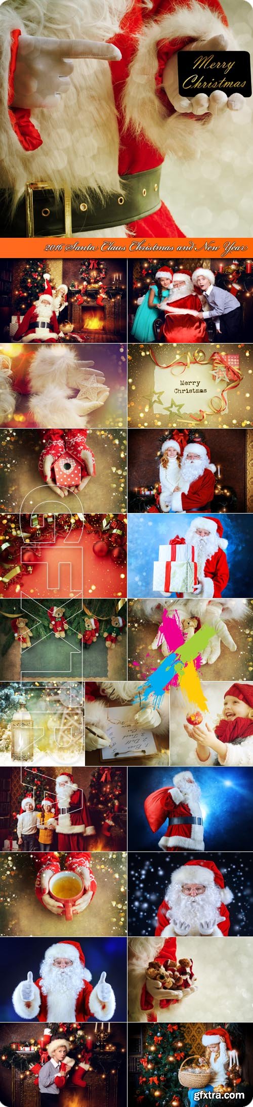 2016 Santa Claus Christmas and New Year - Stock Photo