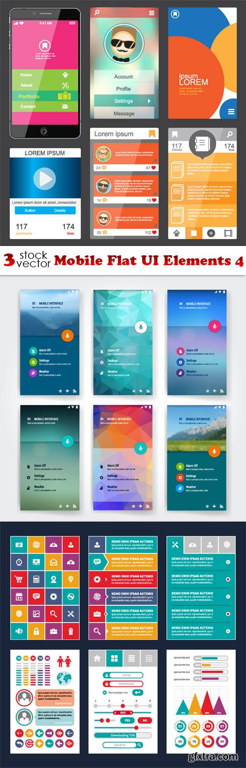 Vectors - Mobile Flat UI Elements 4