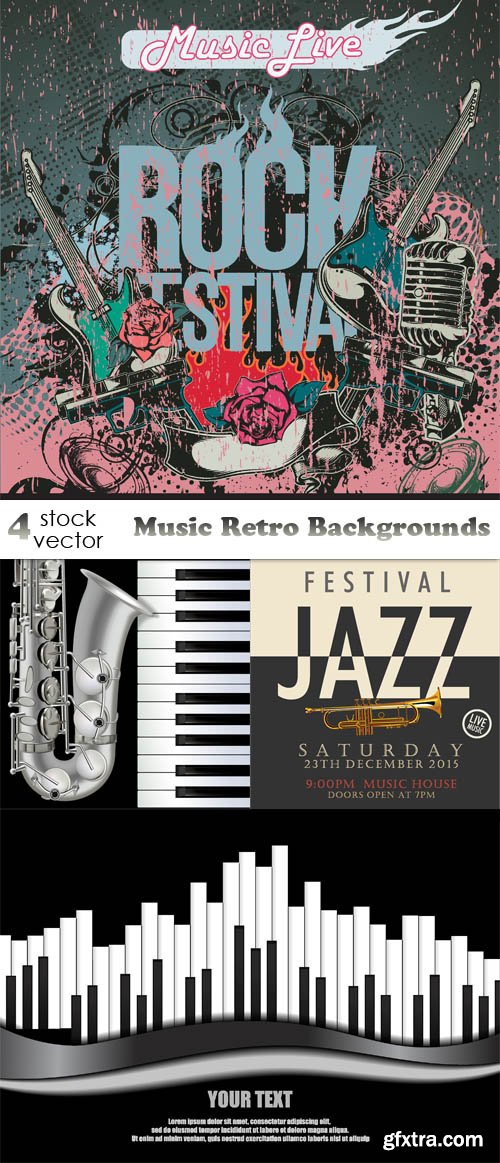 Vectors - Music Retro Backgrounds