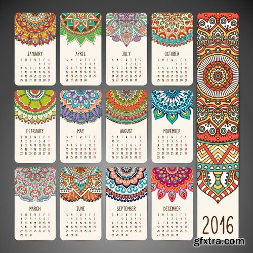 Сalendar 2016, - 25x EPS