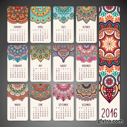 Сalendar 2016, - 25x EPS