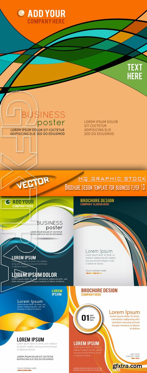 Stock Vector - Brochure design template for business flyer 10