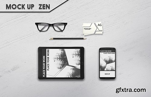 CreativeMarket Mockup iPad and Nexus 6 - 394518