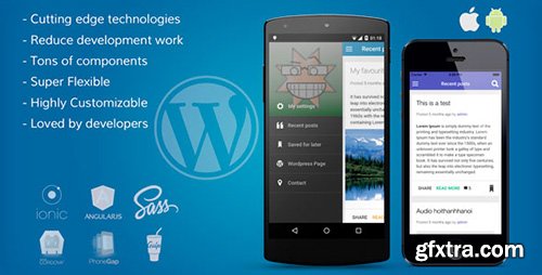 CodeCanyon - ionWordpress v1.3.0 -Wordpress full Integrated mobile app - 10639789