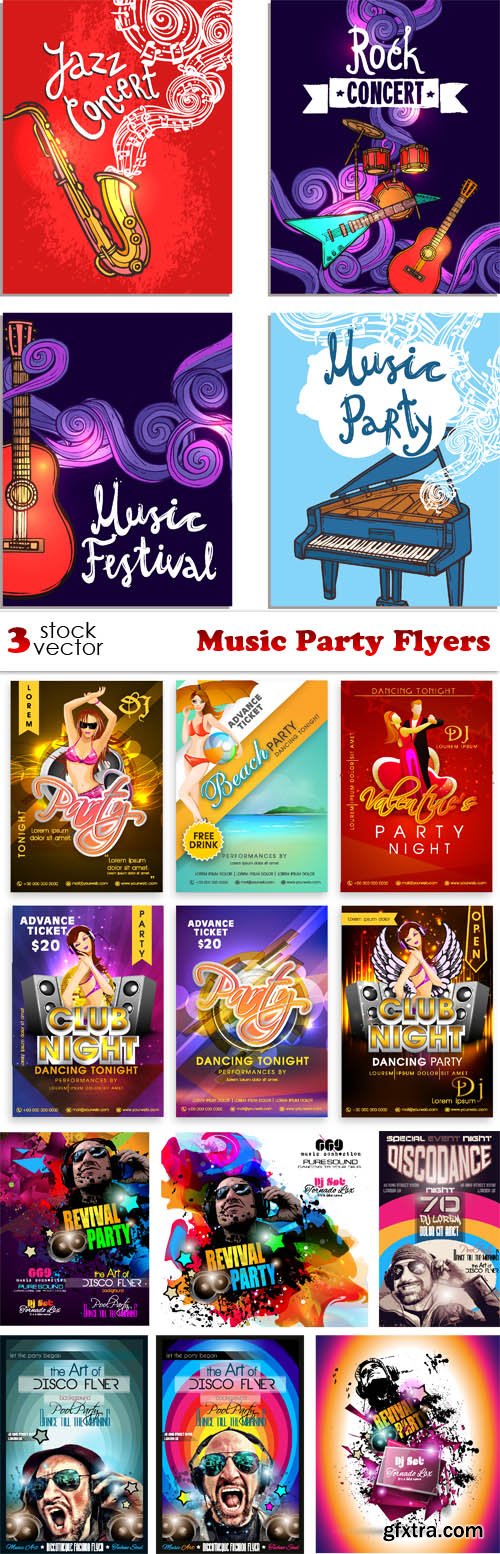 Vectors - Music Party Flyers