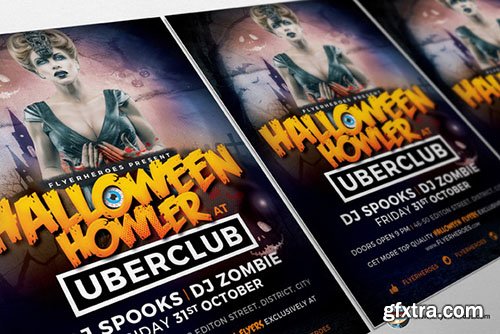 CreativeMarket Halloween Howler Flyer Template