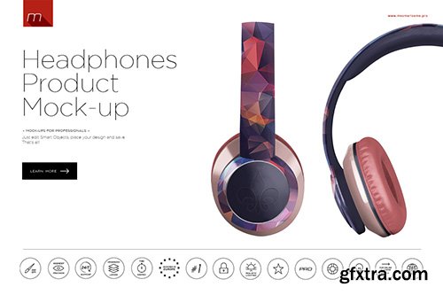 CreativeMarket Headphones Mock-up