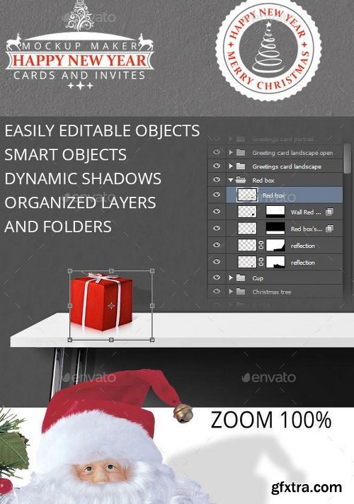 Graphicriver Christmas Desktop Hero Image Scene Generators 12932661