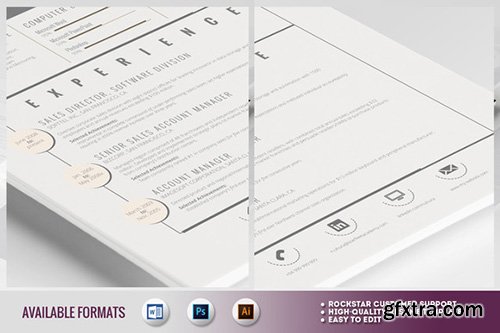 CreativeMarket Resume Template Sirius