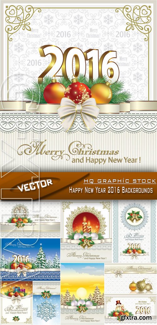 Stock Vector - Happy New Year 2016 Backgrounds