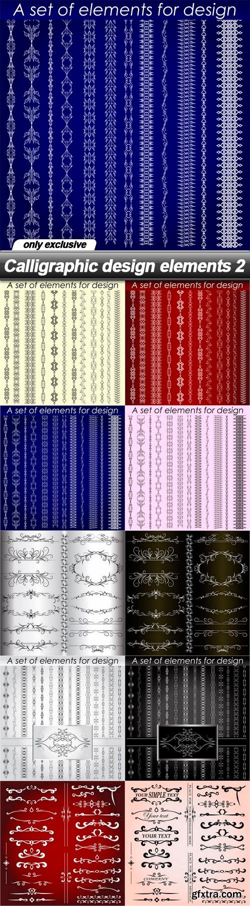 Calligraphic design elements 2 - 10 EPS