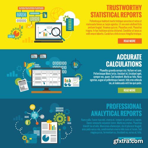 Business Process & Success Elements 2 - Flat Collection, 25x EPS